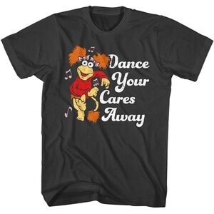 Fraggle Rock Dance Your Cares Away Smoke Adult Tshirt